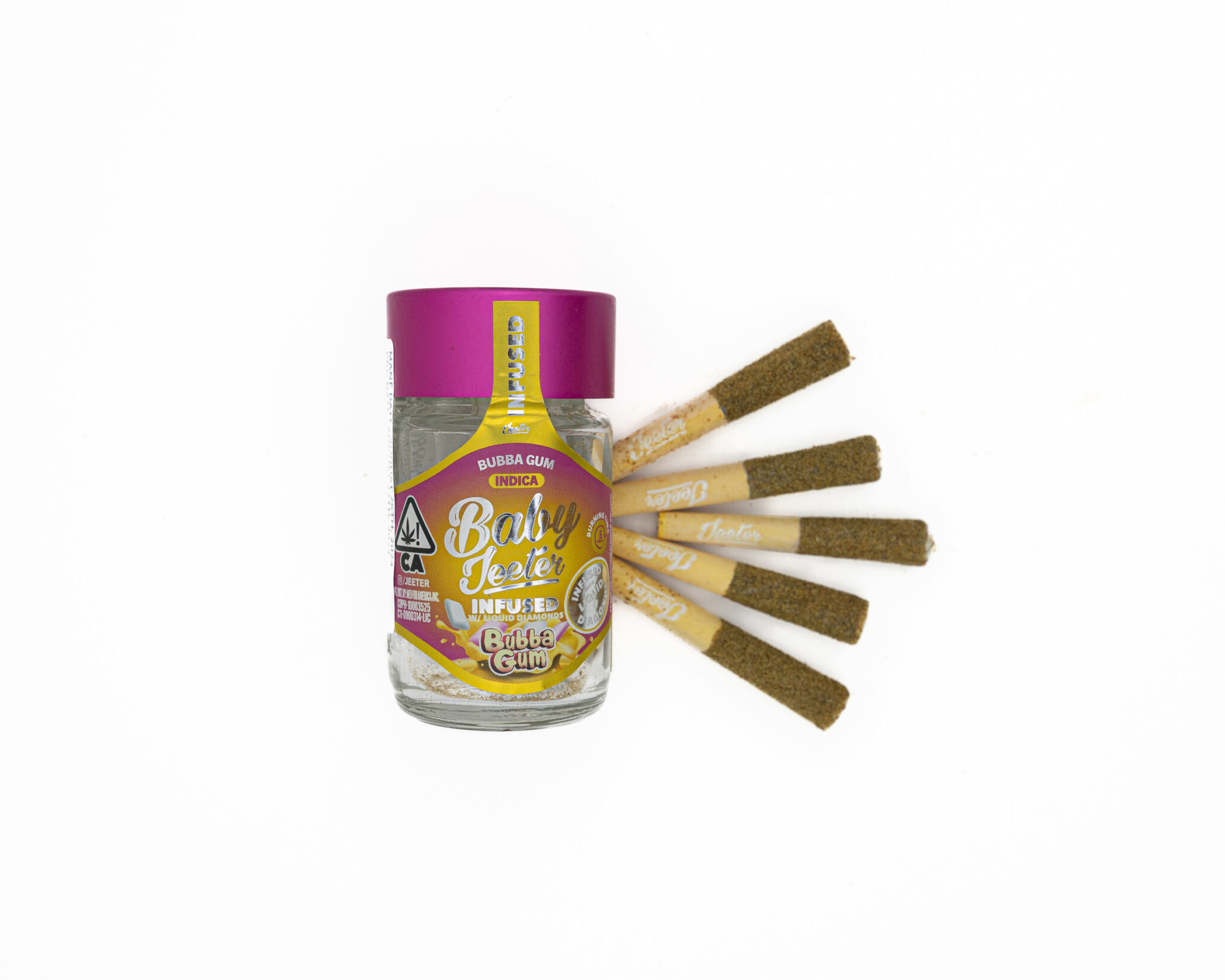 BABY-JEETER-PRE-ROLLS-INFUSED-W -LIQUID-DIAMONDS-KIEF-–-2.5GM-BUBBA-GUM3G2A6303