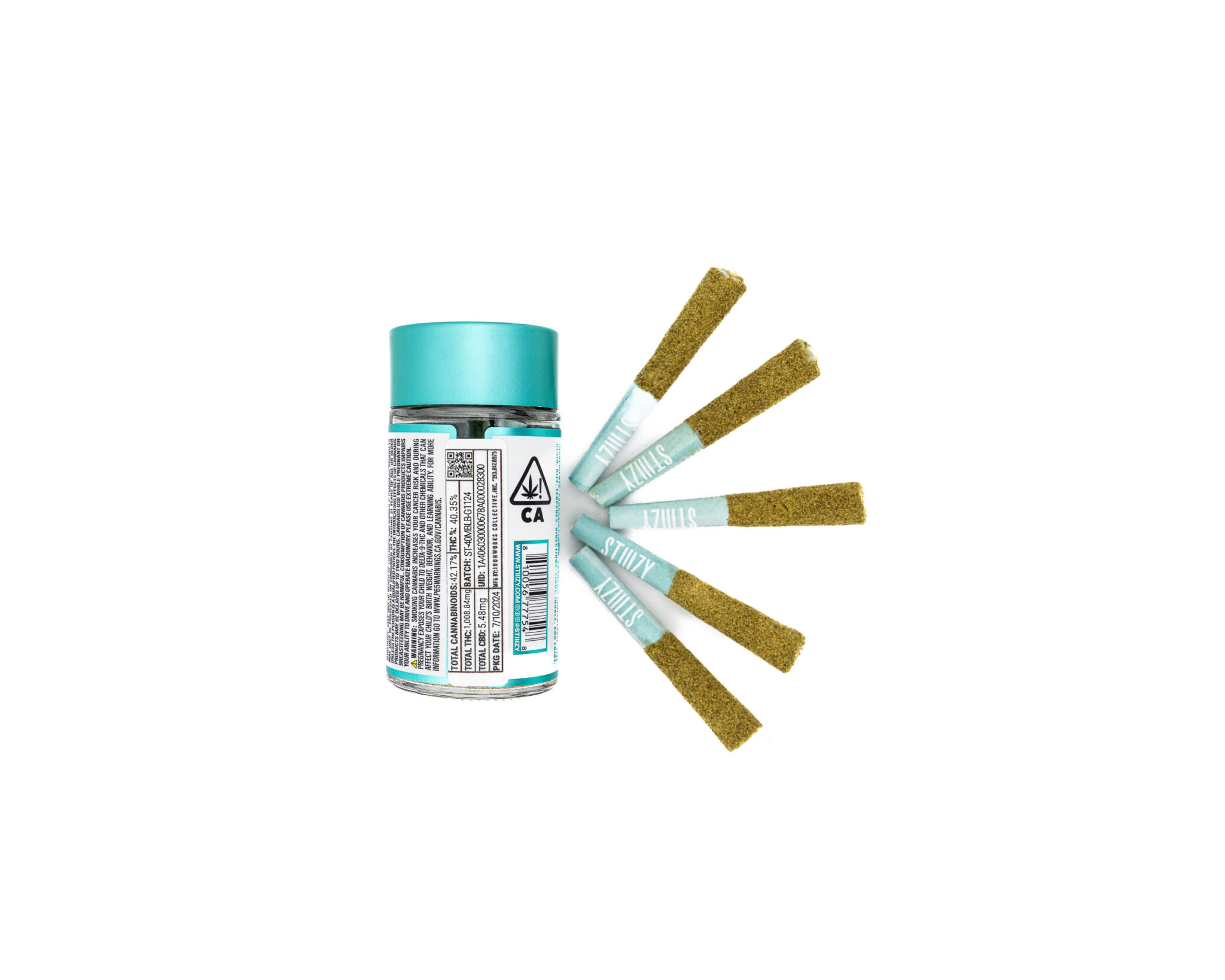 STIIIZY-40S-PREROLLS-INFUSED-PREROLL-JOINTS-COATED-W -KIEF-INFUSED-W LIVE-RESIN-5-PER-PACK-BLUE-BURST-HYBRID3G2A6393