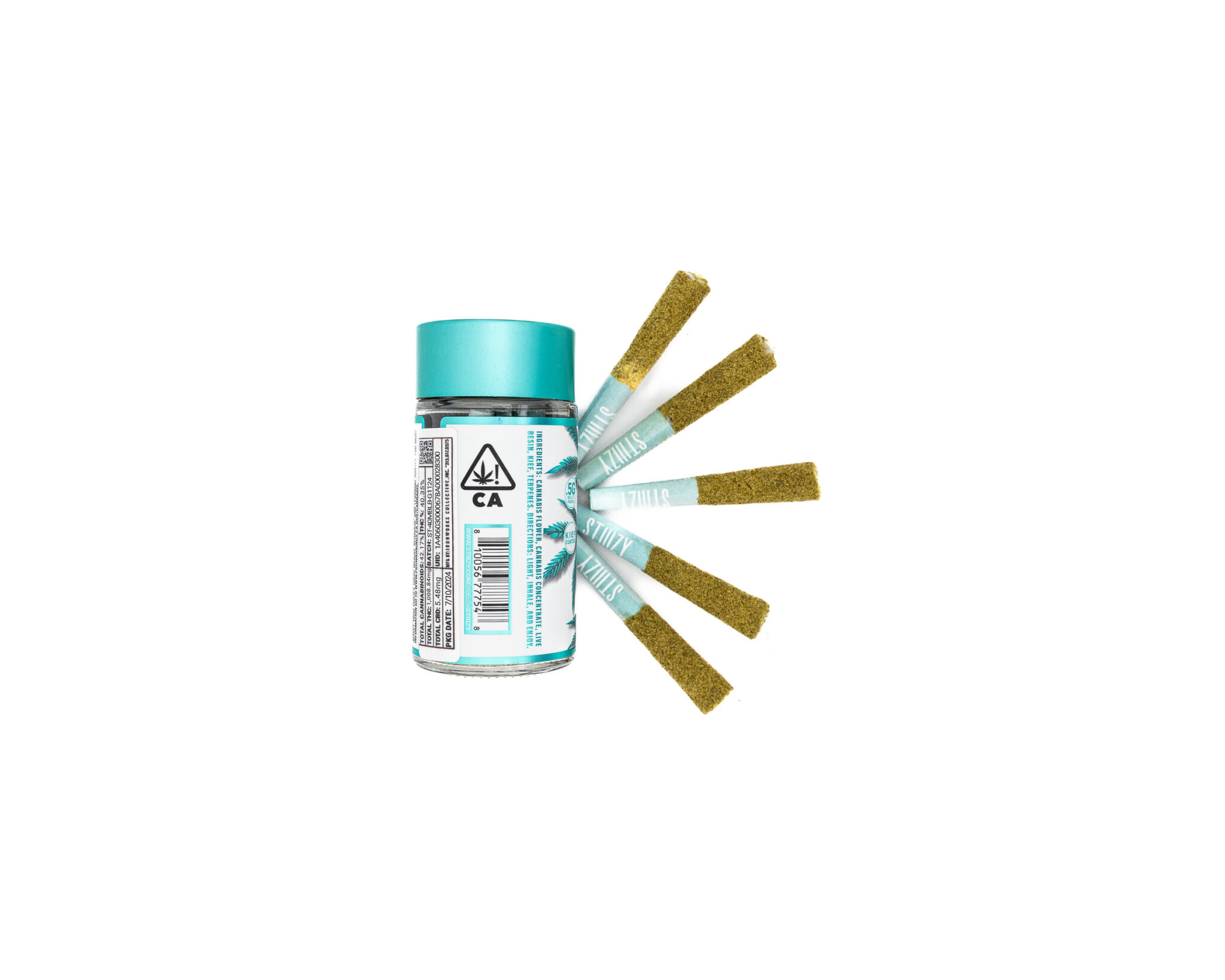 STIIIZY-40S-PREROLLS-INFUSED-PREROLL-JOINTS-COATED-W -KIEF-INFUSED-W LIVE-RESIN-5-PER-PACK-BLUE-BURST-HYBRID3G2A6394