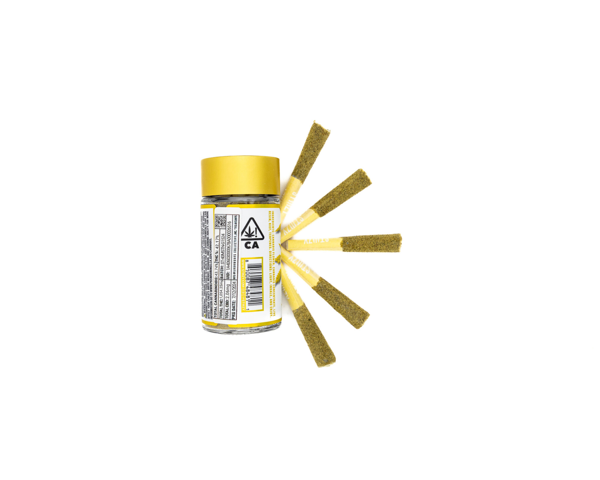 STIIIZY-40S-PREROLLS-INFUSED-PREROLL-JOINTS-COATED-W -KIEF-INFUSED-W LIVE-RESIN-5-PER-PACK-STRAWNANA-HYBRID3G2A6397