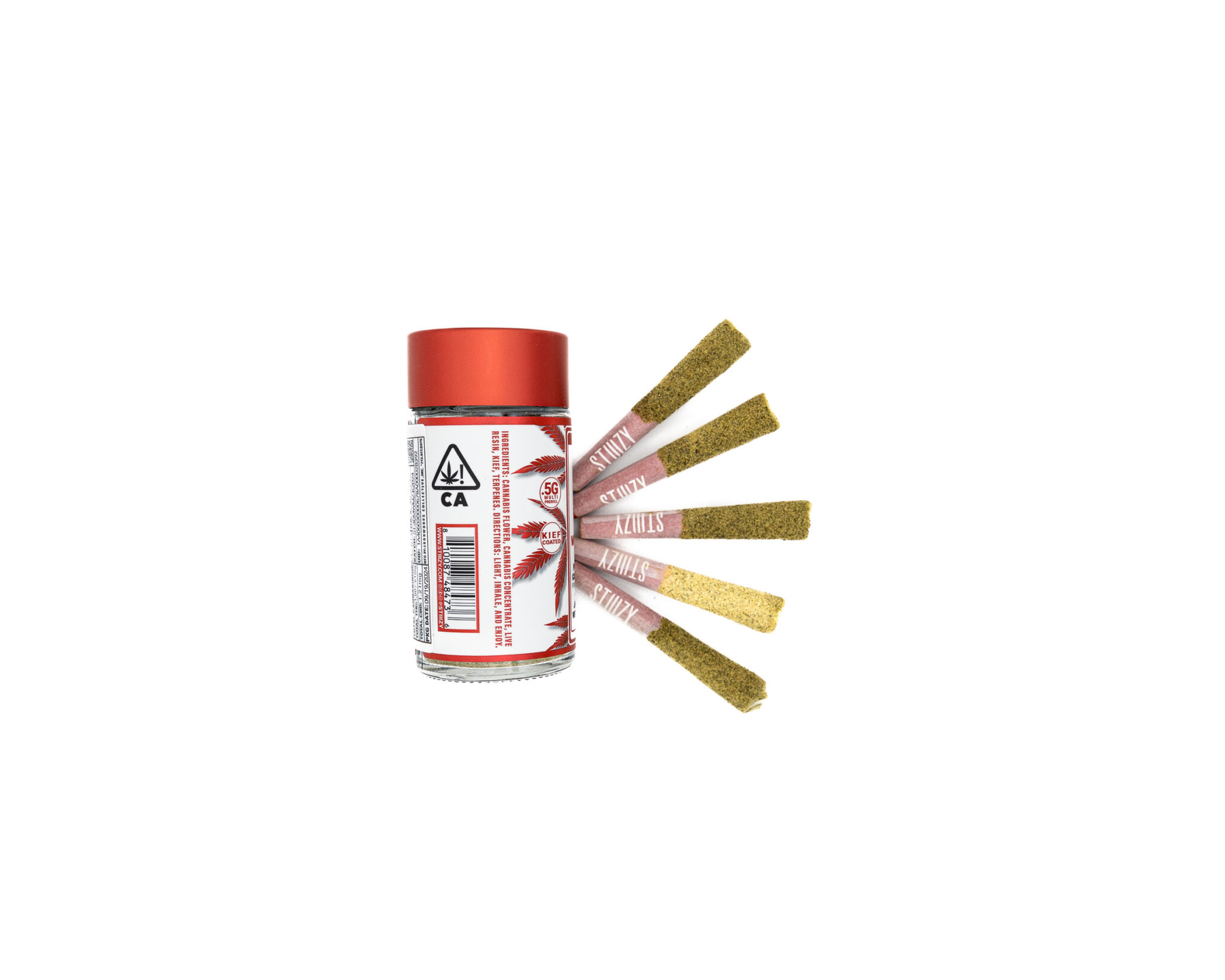 STIIIZY-40S-PREROLLS-INFUSED-PREROLL-JOINTS-COATED-W -KIEF-INFUSED-W LIVE-RESIN-5-PER-PACK-WATERMELON-Z-INDICA3G2A6375