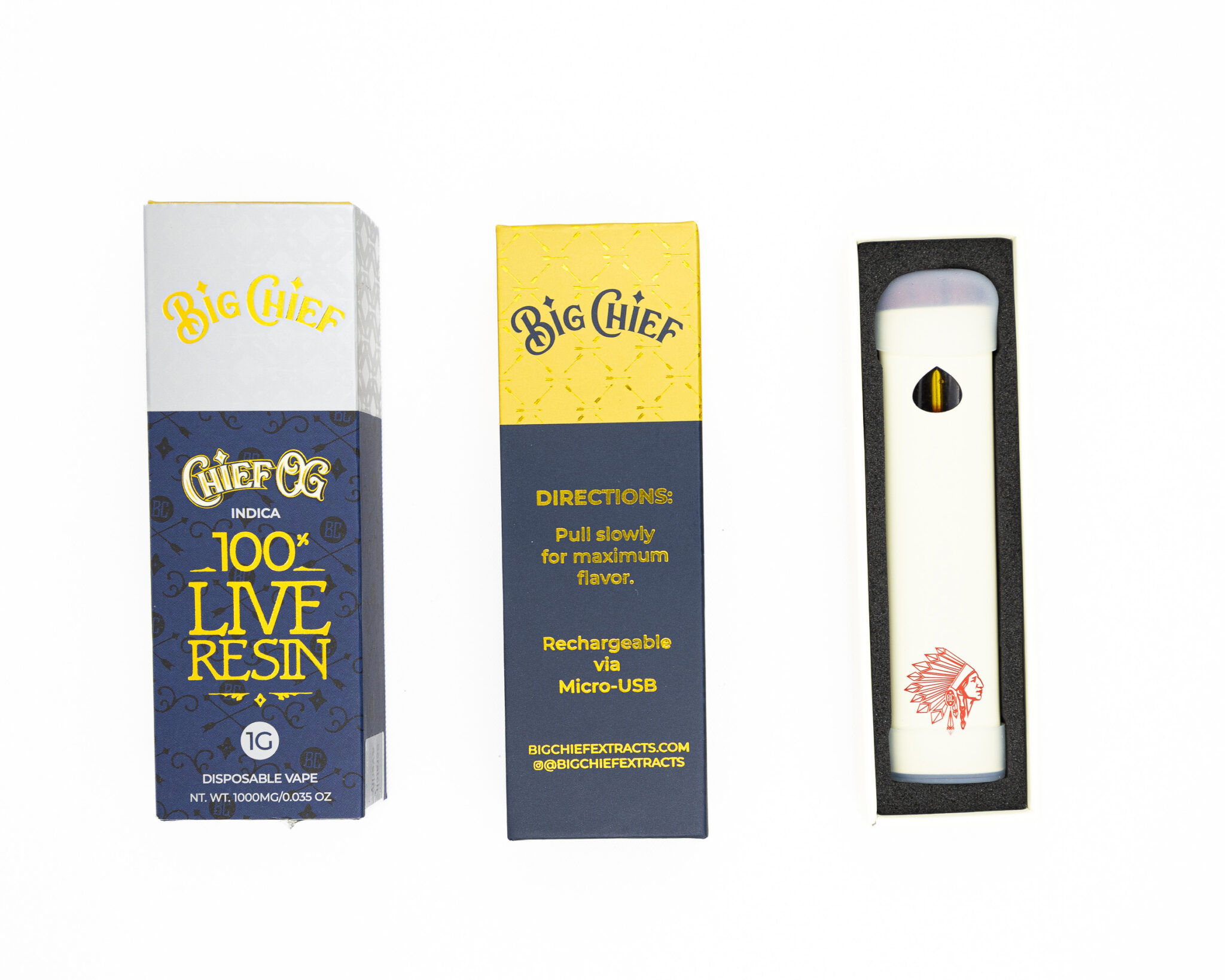 BIG CHIEF – DISPOSABLE RECHARGABLE VAPE CARTS – 100% LIVE RESIN – 1GM CHIEF OGX-4 BIG-CHIEF-–-DISPOSABLE-RECHARGABLE-VAPE-CARTS-–-100-LIVE-RESIN-–-1GM-CHIEF-OGX-4