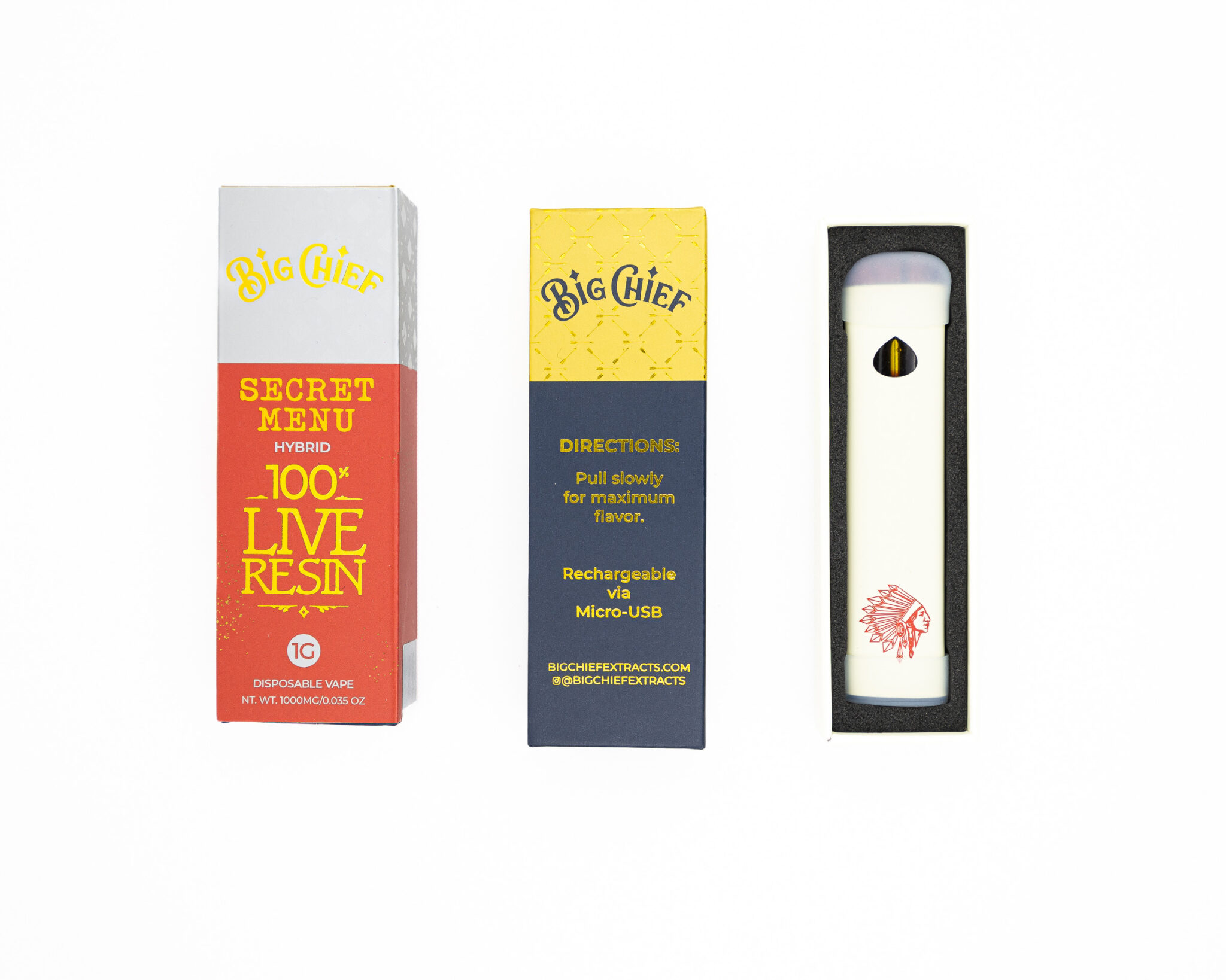 BIG CHIEF – DISPOSABLE RECHARGABLE VAPE CARTS – 100% LIVE RESIN – 1GM SECRET MENUX-8 BIG-CHIEF-–-DISPOSABLE-RECHARGABLE-VAPE-CARTS-–-100-LIVE-RESIN-–-1GM-SECRET-MENUX-8
