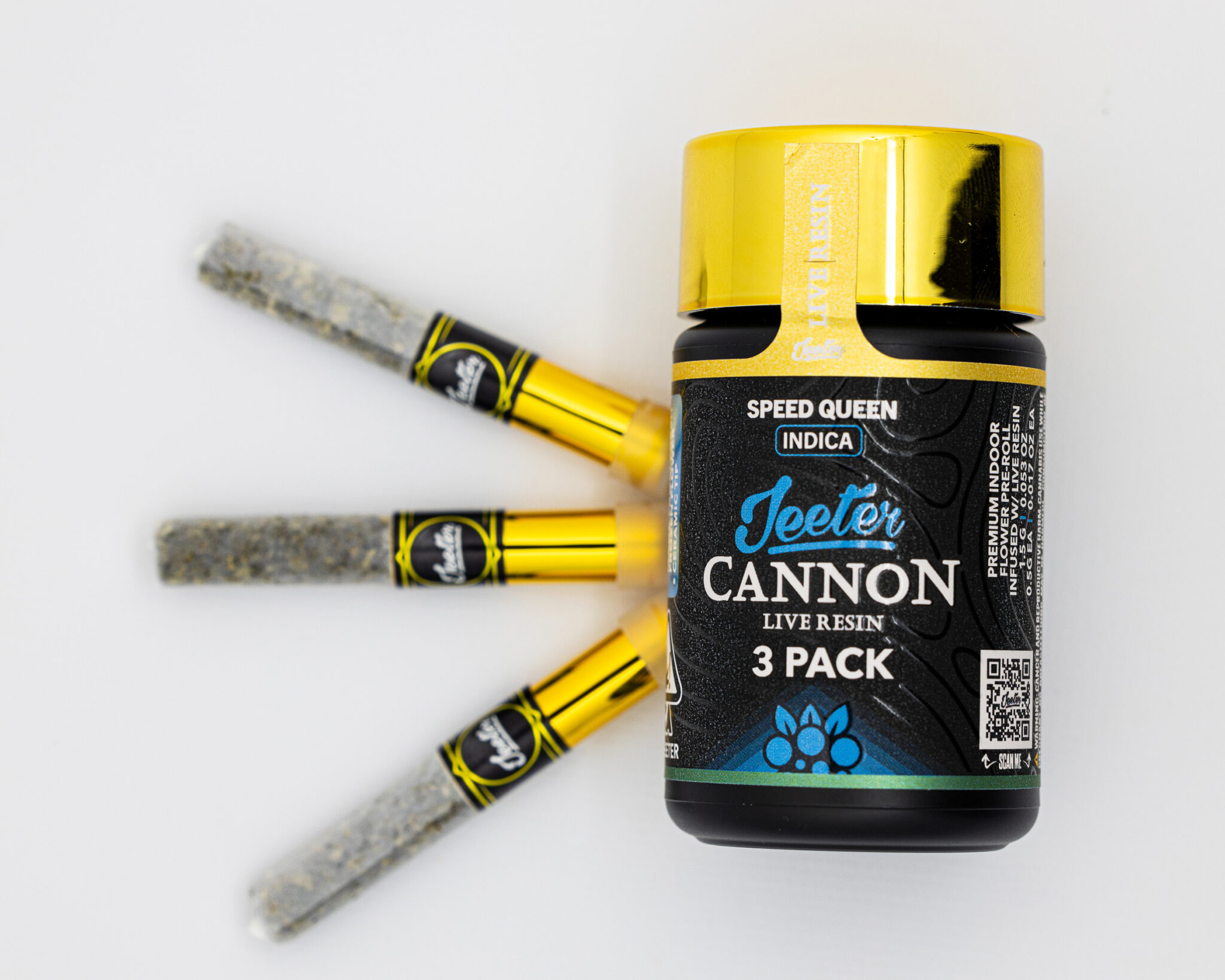 JEETER-CANNON-–-PREROLLS-INFUSED-PREROLLS-W LIVE-RESIN-1.5GM-0.5GM-PER-PREROLL-3-PREROLLS-PER-PACK-SPEED-QUEEN-INDICA3G2A2384