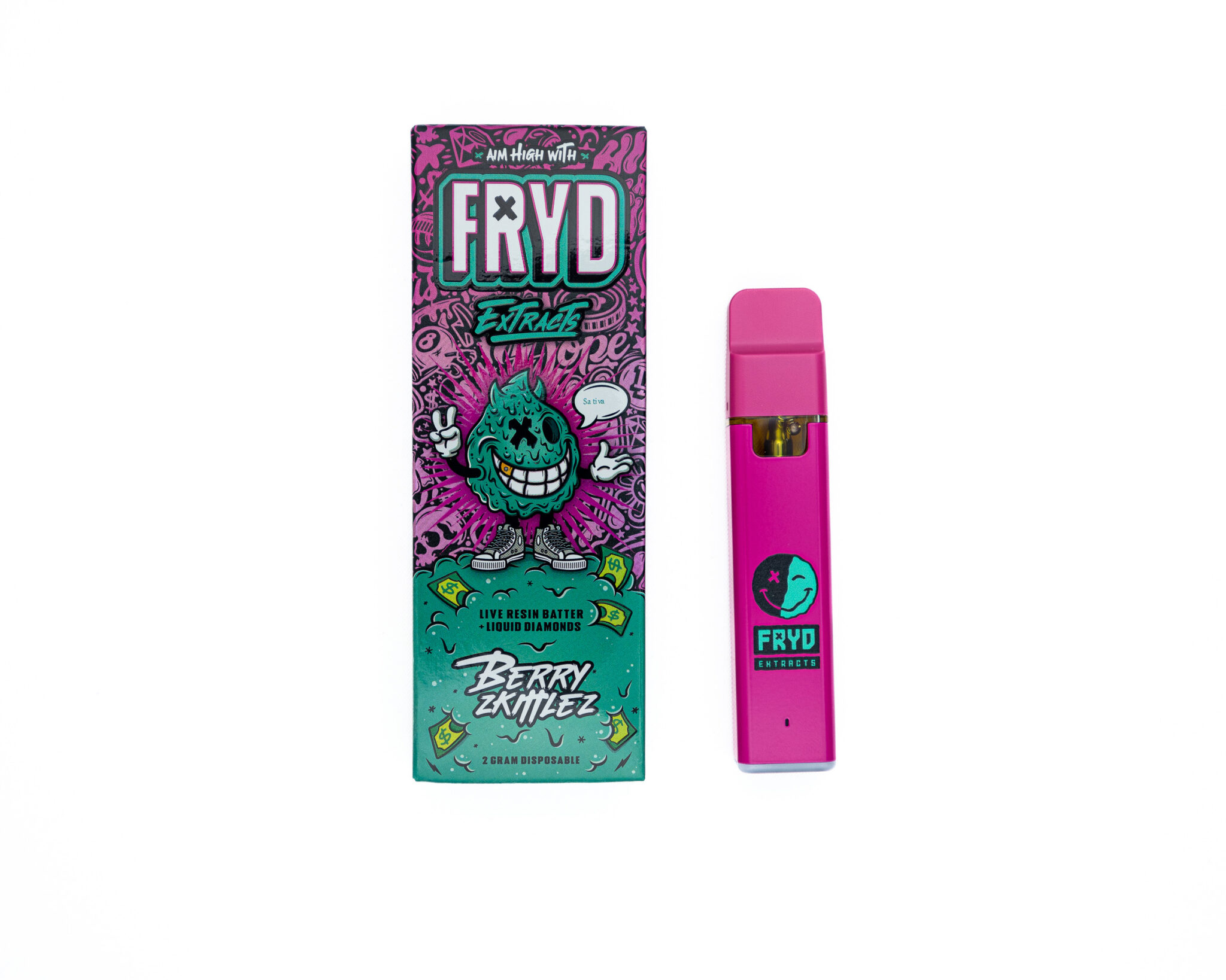 FRYD-EXTRACTS-DISPOSABLE-RECHARGEABLE-VAPE-CARTS-LIQUID-DIAMOND LIVE-RESIN-BATTER-2G-BERRY-ZKITTLEZX-1