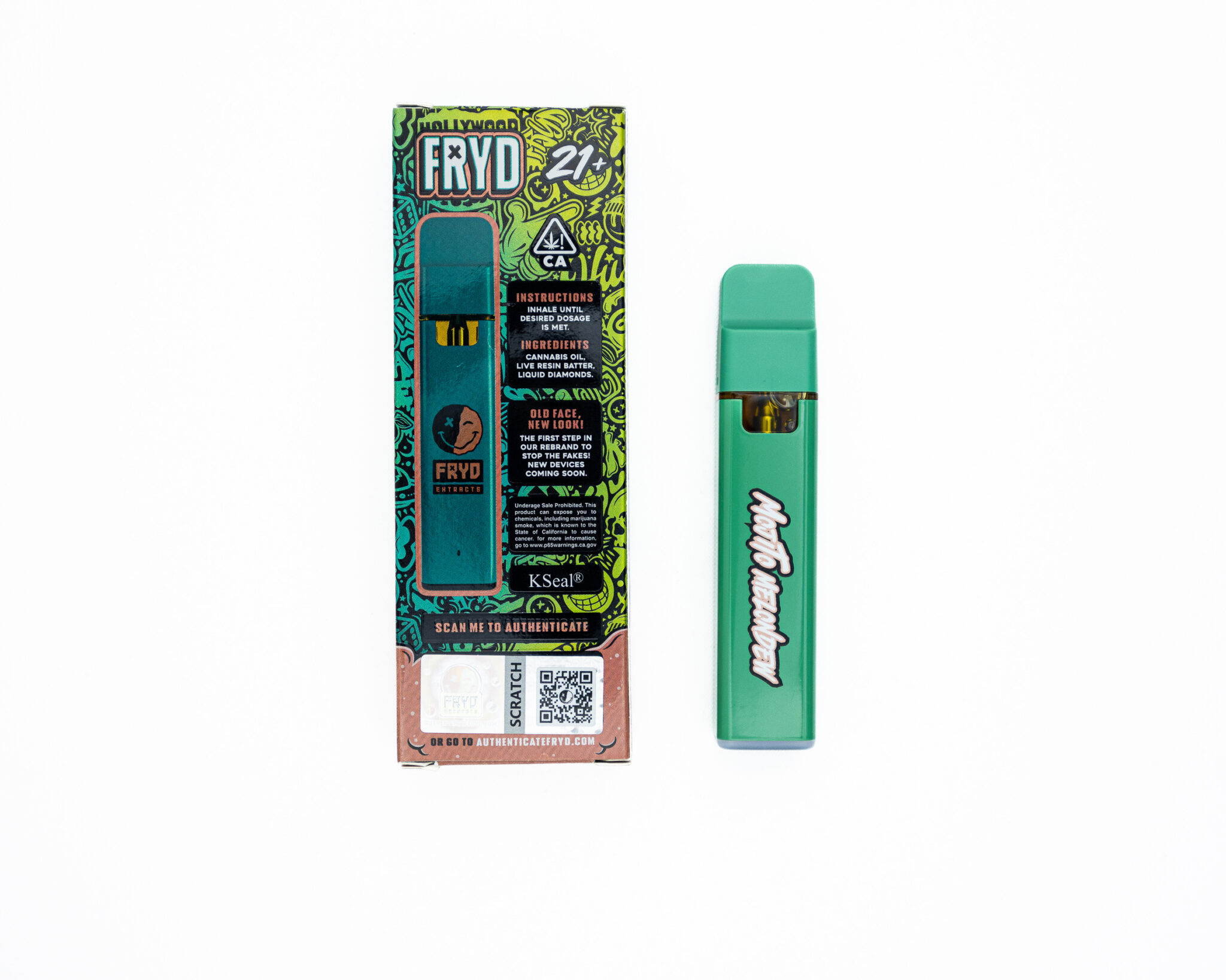 FRYD-EXTRACTS-DISPOSABLE-RECHARGEABLE-VAPE-CARTS-LIQUID-DIAMOND LIVE-RESIN-BATTER-2G-MOJITO-X-35