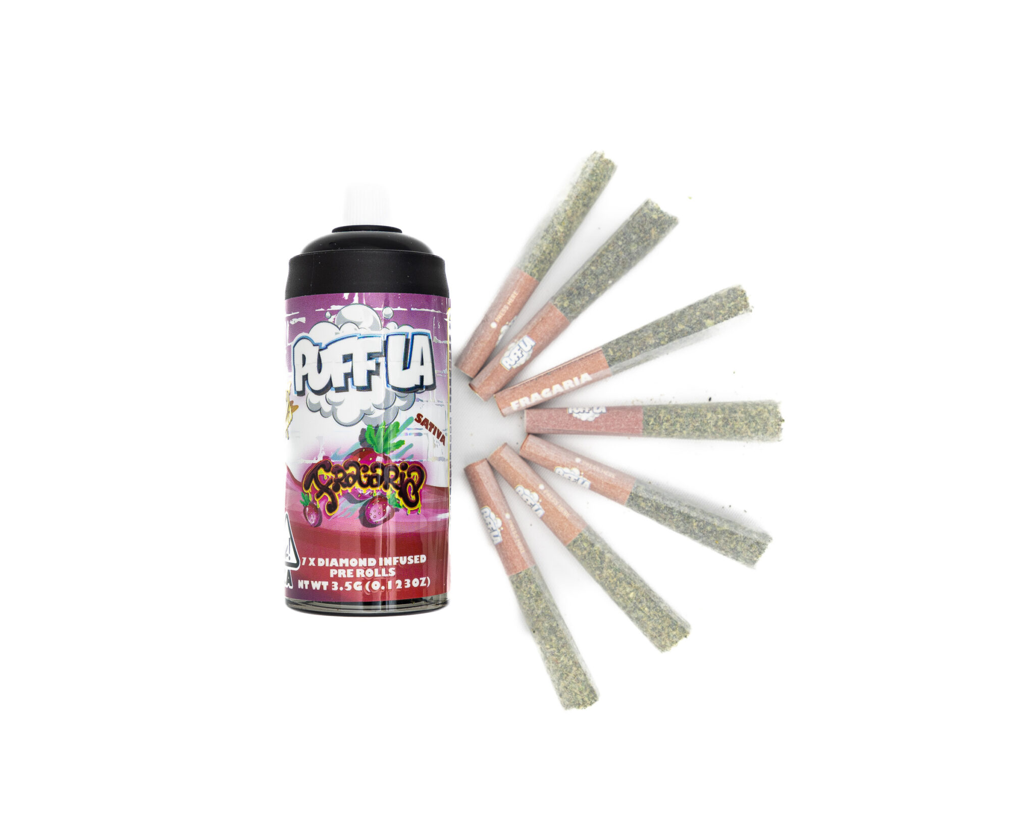 PUFF-LA-–-INFUSED-PREROLLS-–-INFUSED-W -DIAMONDS-BUBBLE-HASH-–-3.5G-0.5G-PER-PREROLL-–-7-PREROLLS-TOTAL-FRAGARIAX-1-2
