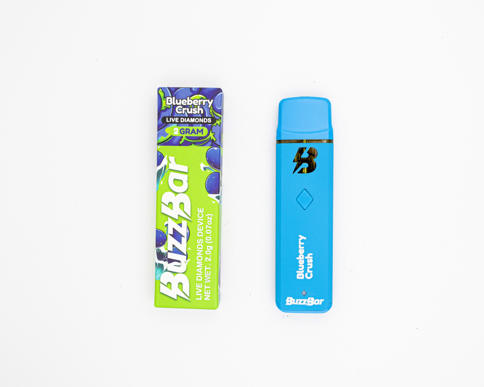 BUZZ-BAR-DISPOSABLE-RECHARGEABLE-VAPE-CART-INFUSED-W -LIVE-DIAMONDS-2G-BLUEBERRY-KUSHX-13-1