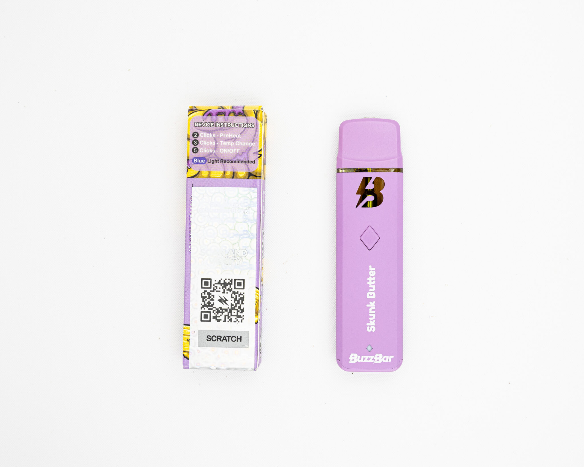 BUZZ-BAR-DISPOSABLE-RECHARGEABLE-VAPE-CART-INFUSED-W -LIVE-DIAMONDS-2G-SKUNK-BUTTERX-2