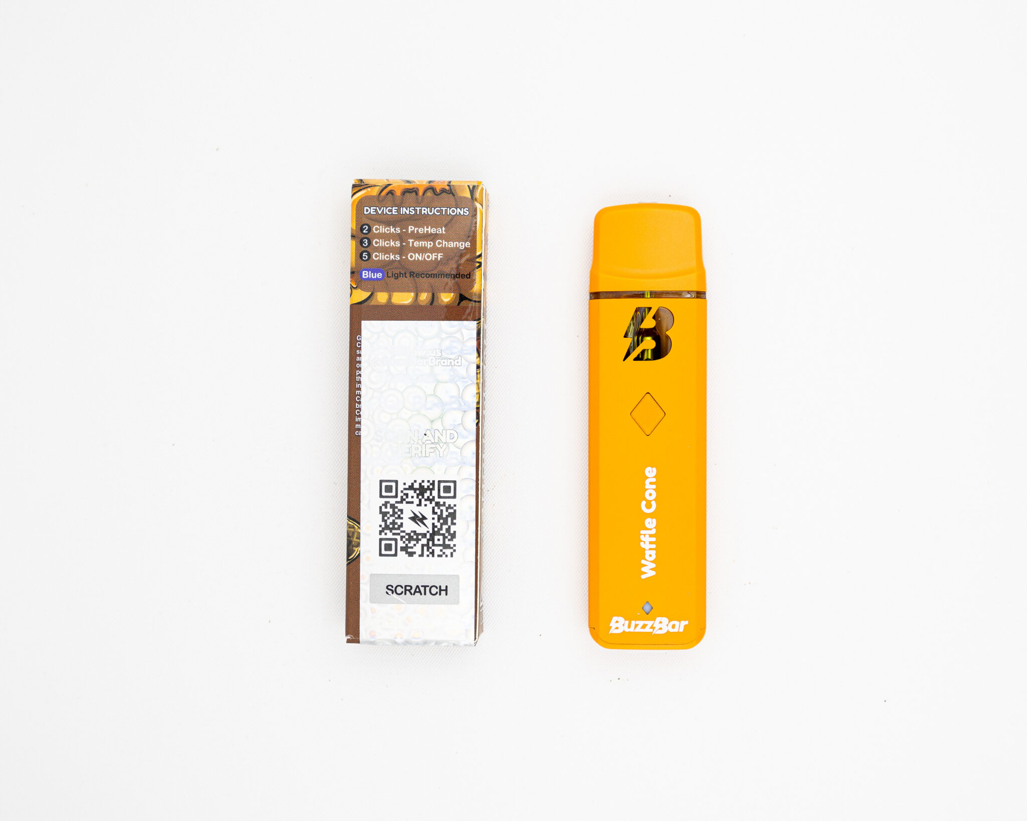 BUZZ-BAR-DISPOSABLE-RECHARGEABLE-VAPE-CART-INFUSED-W -LIVE-DIAMONDS-2G-WAFFFLE-CONESX-12