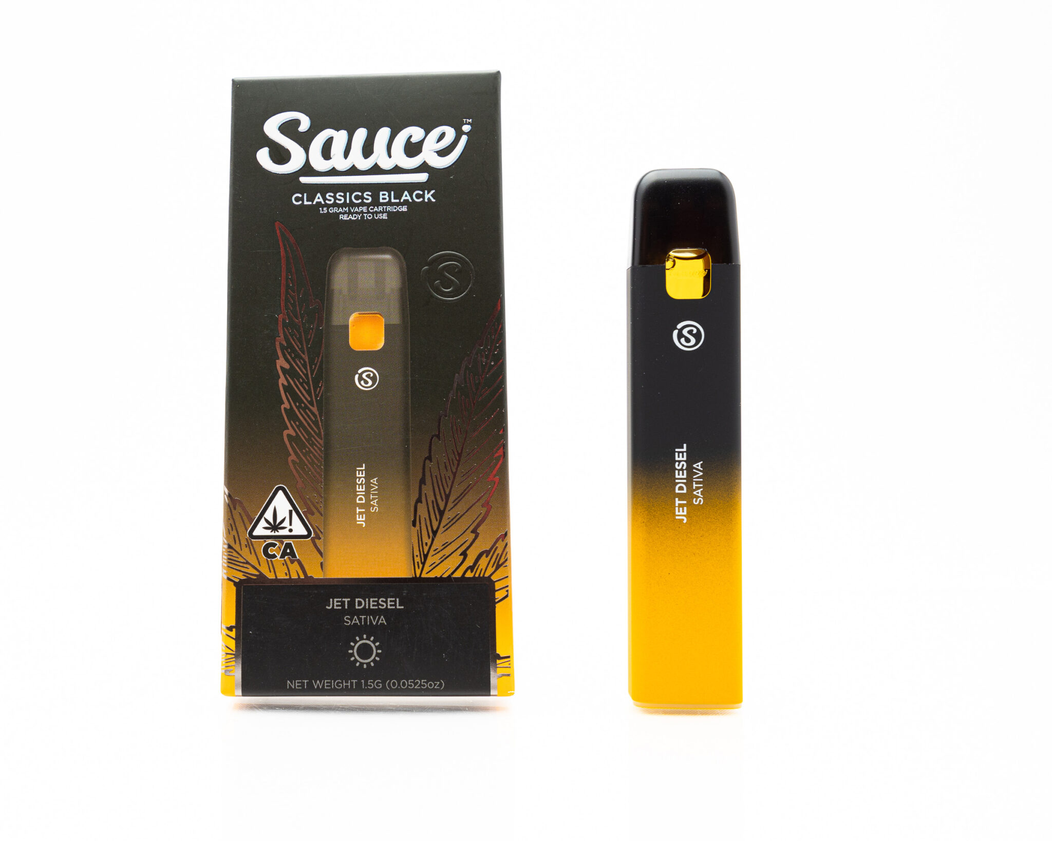 SAUCE-–-CLASSICS-BLACK-–-DISPOSABLE-RECHARGEABLE-VAPE-CART-–-1.5G-JET-DIESELX-1