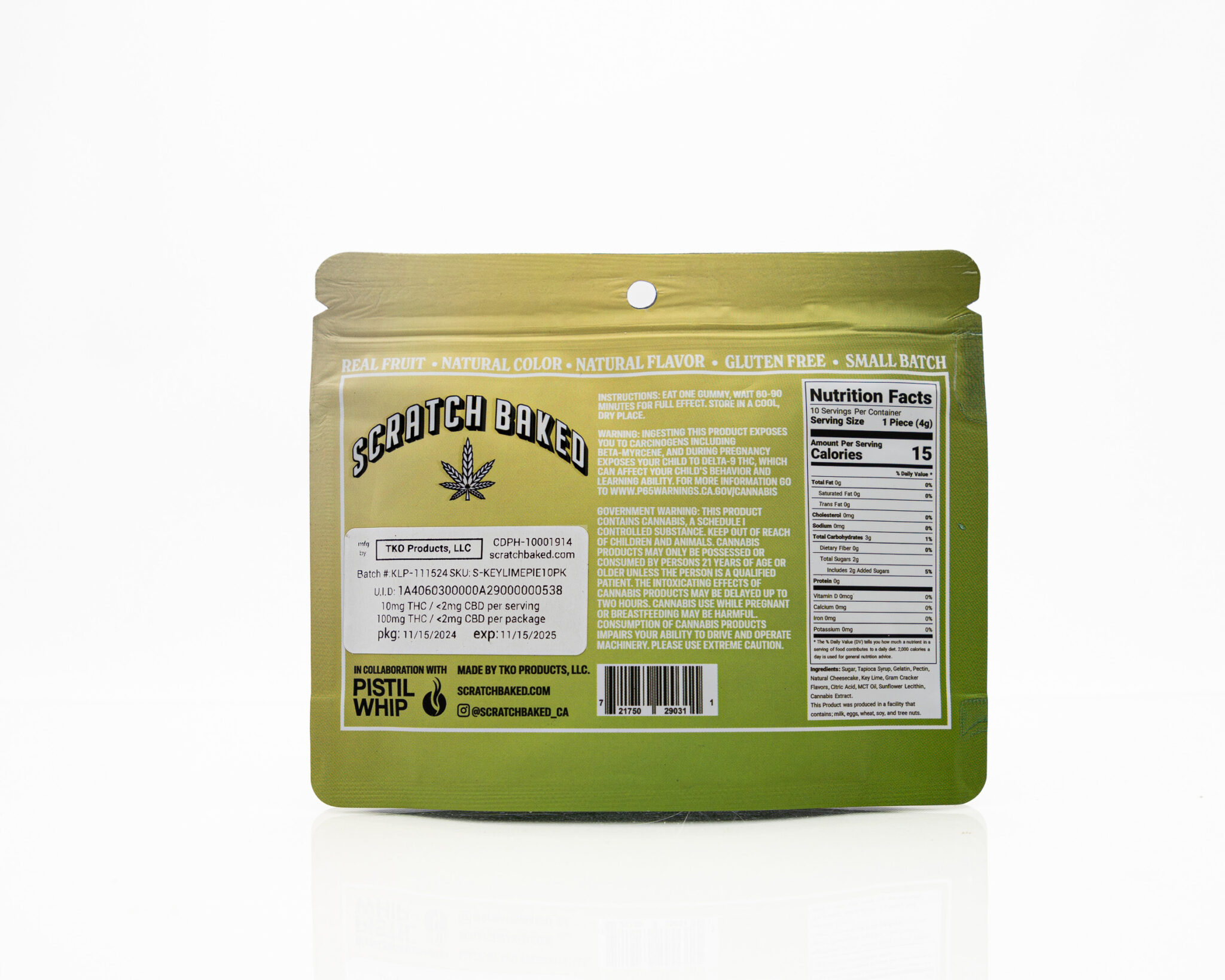 SCRATCH BAKED CANNABIS INFUSED ROSIN GUMMIES 40G KEY LIME PIEX-10 SCRATCH-BAKED-CANNABIS-INFUSED-ROSIN-GUMMIES-40G-KEY-LIME-PIEX-10