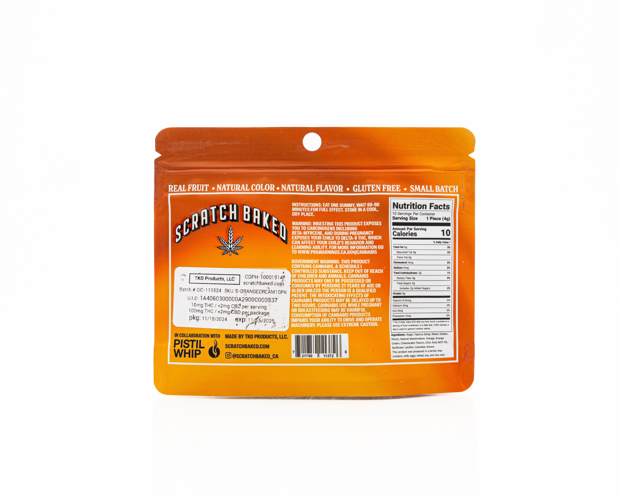 SCRATCH BAKED CANNABIS INFUSED ROSIN GUMMIES 40G ORANGE CREAMSICLEX-8 SCRATCH-BAKED-CANNABIS-INFUSED-ROSIN-GUMMIES-40G-ORANGE-CREAMSICLEX-8