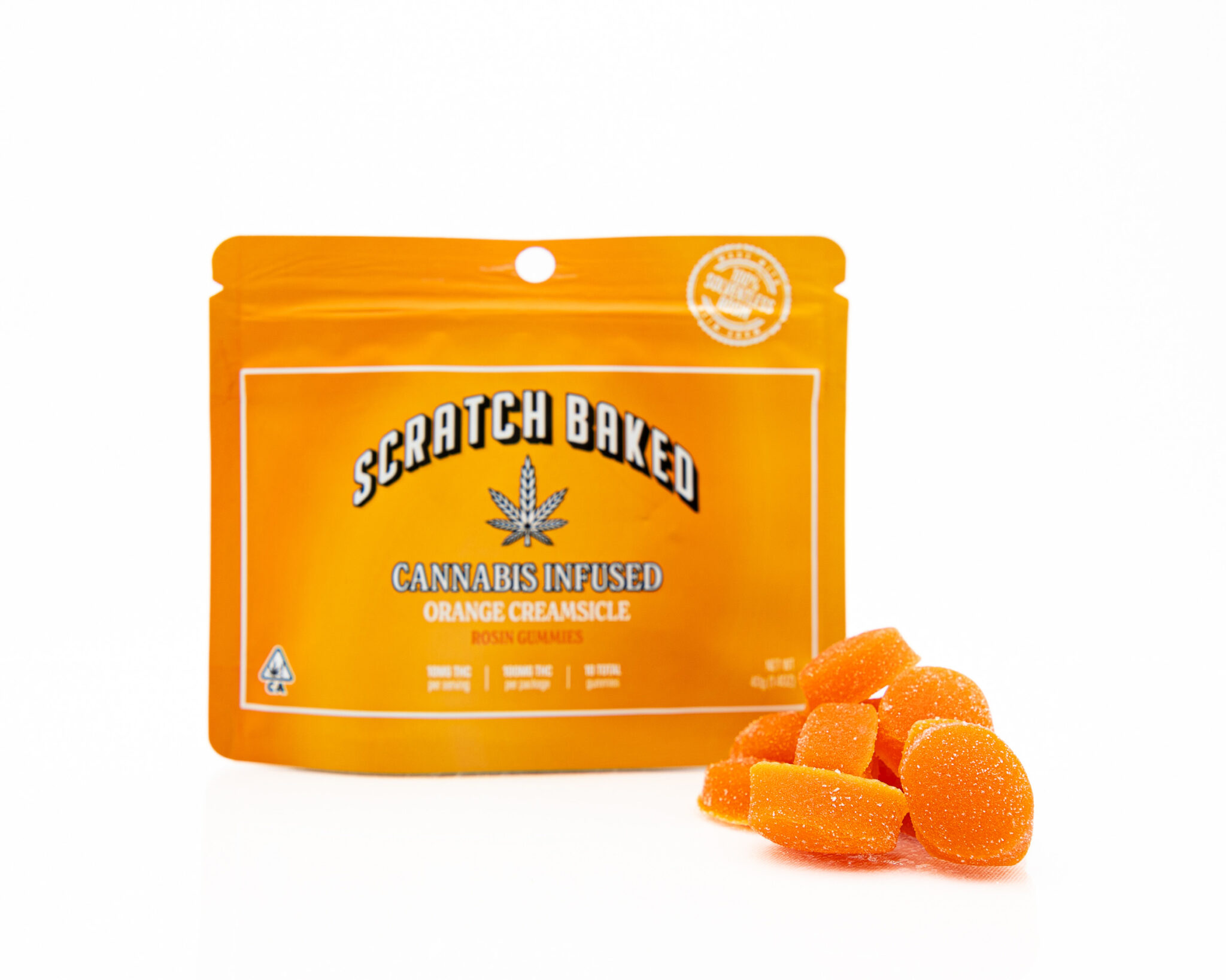 SCRATCH BAKED CANNABIS INFUSED ROSIN GUMMIES 40G ORANGE CREAMSICLEX-9 SCRATCH-BAKED-CANNABIS-INFUSED-ROSIN-GUMMIES-40G-ORANGE-CREAMSICLEX-9