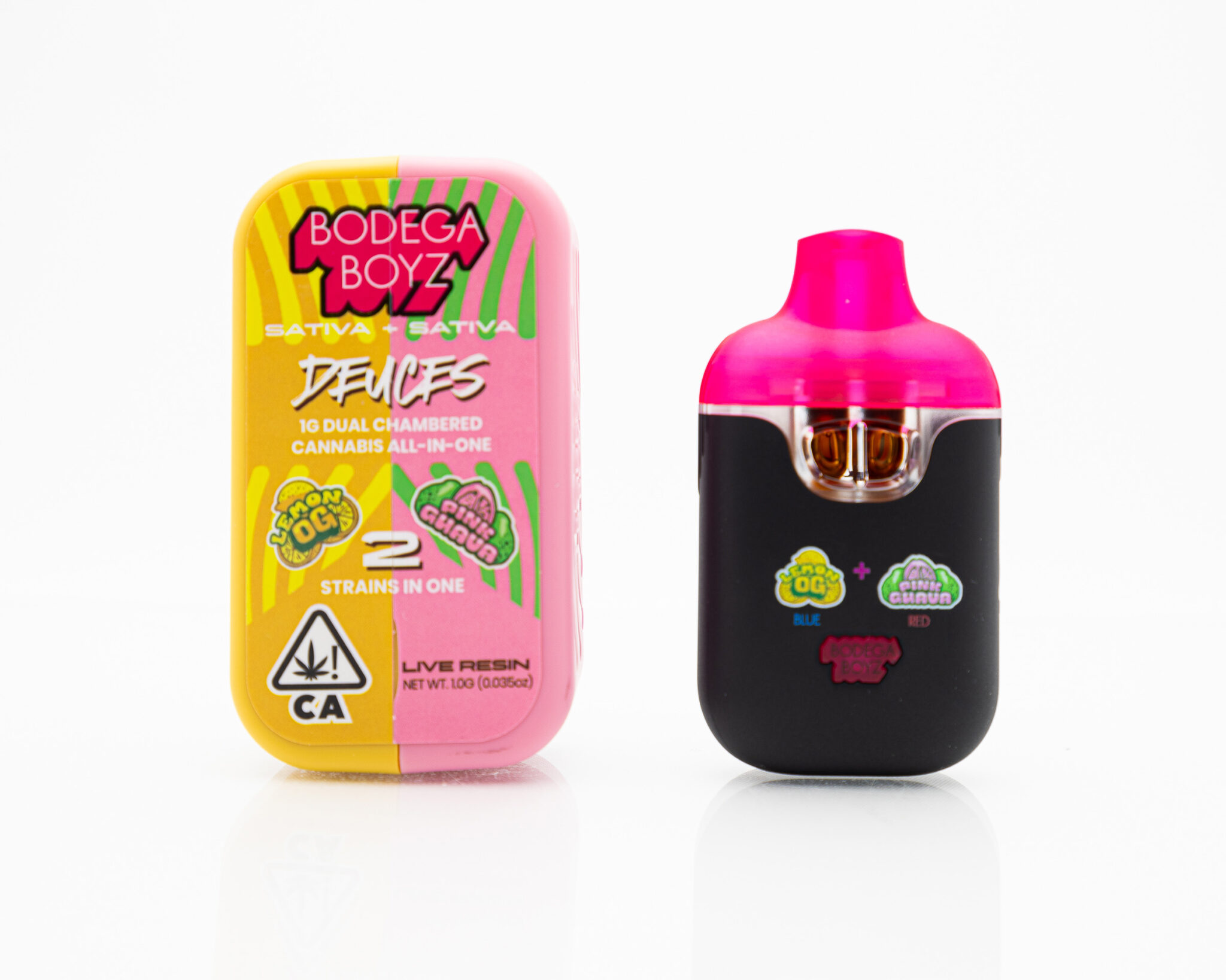 BODEGA BOY Z DUAL CHAMBERED DISP. VAPE 1G LEMON OG_PINK GUAVAX-13 BODEGA-BOY-Z-DUAL-CHAMBERED-DISP.-VAPE-1G-LEMON-OG PINK-GUAVAX-13
