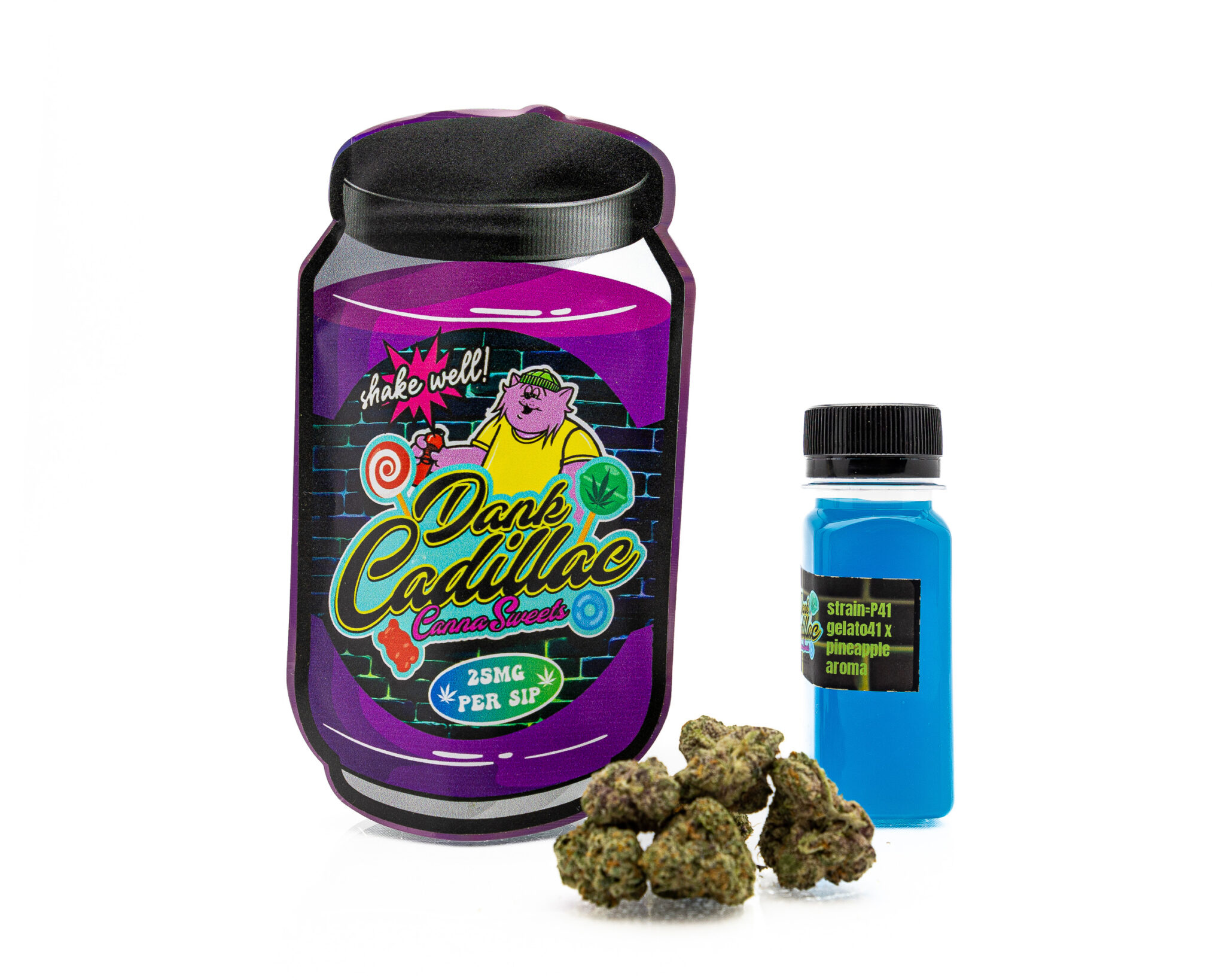 DANK-CADILLAC-–-CANNA-SWEEETS-–-BEVERAGE-FLOWER-–-25MG-SIP-3.5G-GELATIO-41-X-PINEAPPLE-AROMAX-42