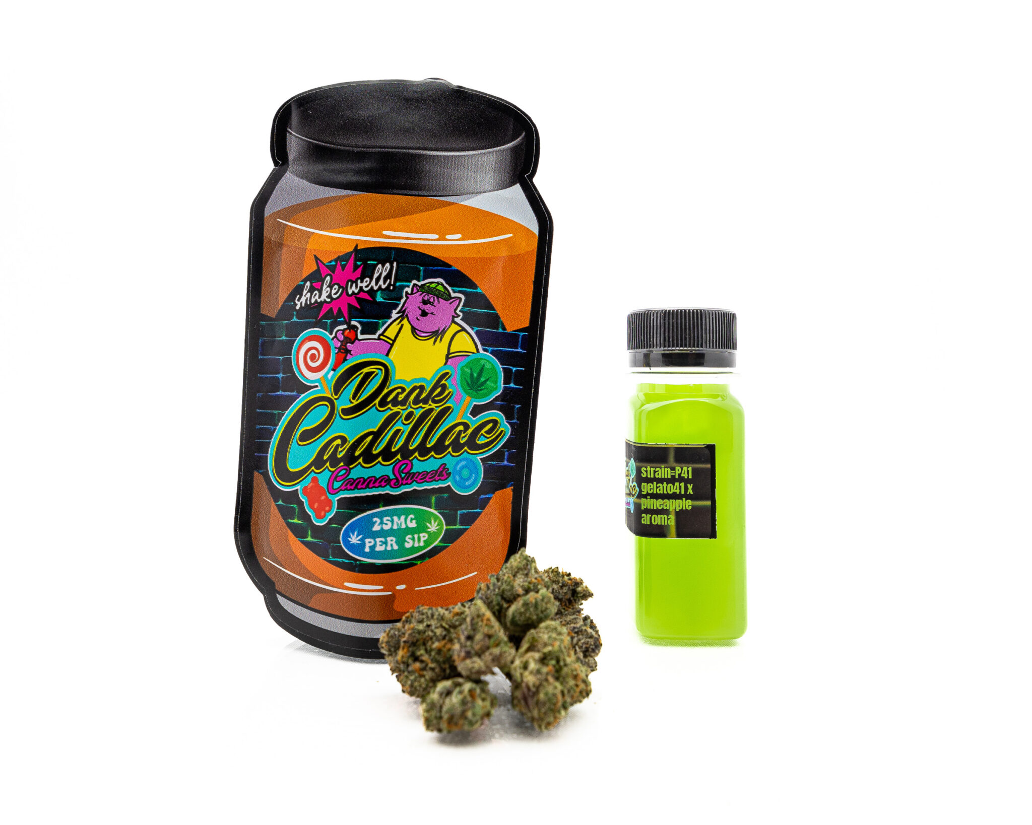 DANK-CADILLAC-–-CANNA-SWEEETS-–-BEVERAGE-FLOWER-–-25MG-SIP-3.5G-GELATO41-X-PINEAPPLE-AROMA-X-10